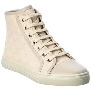 Gucci Men's Cream High-Top Sneakers